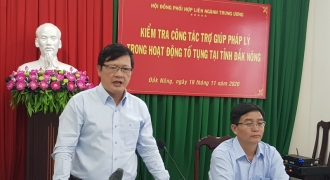 Thứ trưởng Bộ Tư pháp Mai Lương Khôi làm việc tại tỉnh Đắk Nông
