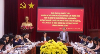 Thứ trưởng Bộ Tư pháp Nguyễn Khánh Ngọc làm việc với tỉnh Lai Châu