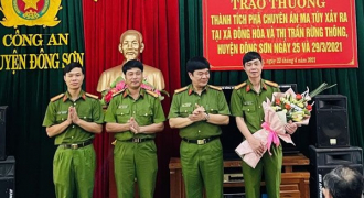Thanh Hóa: Khen thưởng Công an huyện Đông Sơn truy bắt tội phạm nguy hiểm