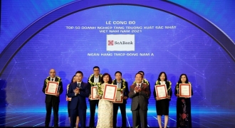 SeABank được vinh danh “Top 50 doanh nghiệp tăng trưởng xuất sắc nhất Việt Nam”