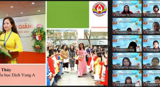 Trường Tiểu học Dịch Vọng A - Hà Nội tổng kết năm học trực tuyến, đảm bảo an toàn phòng dịch