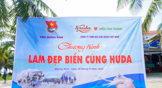 Huda thực hiện chương trình làm đẹp biển tại Hà Tĩnh và Quảng Nam