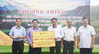 T&T Group trao tặng 2.000 tấn xi măng hỗ trợ thị xã Sa Pa