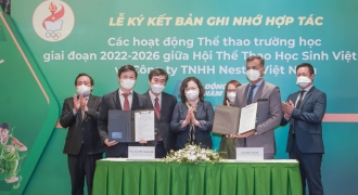 Nestlé Việt Nam  tục tài trợ cho các hoạt động thể thao trường học giai đoạn 2022-2026