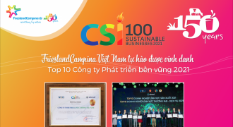 Hành trình đến Top 10 doanh nghiệp phát triển bền vững tại Việt Nam của FrieslandCampina