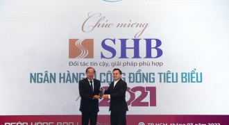 SHB tiếp tục thắng lớn trong lễ trao giải Ngân hàng Việt Nam tiêu biểu 2021
