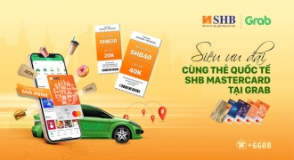 Siêu ưu đãi cùng thẻ Quốc tế SHB Mastercard tại Grab