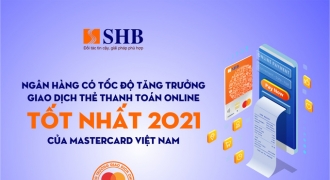 SHB dẫn đầu thị trường về tốc độ tăng trưởng thanh toán online thẻ Mastercard