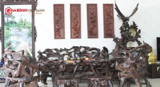 Bộ bàn ghế được định giá hơn 1,5 tỷ đồng của nghệ nhân xứ Kinh Bắc