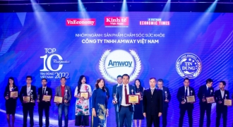 Nutrilite nhận giải thưởng Top 10 Tin dùng Việt Nam 2022 ngành sản phẩm chăm sóc sức khỏe