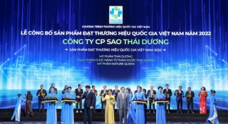 Sao Thái Dương có 3 sản phẩm đạt Giải Thương hiệu Quốc gia Việt Nam 2022