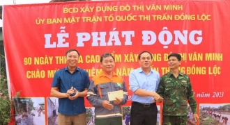 Thị trấn Đồng Lộc phát động 90 ngày thi đua cao điểm xây dựng Đô thị văn minh