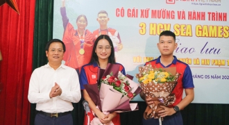 VĐV Cao Thị Duyên: “Tự hào khi được hát Quốc ca Việt Nam trên đất Campuchia”