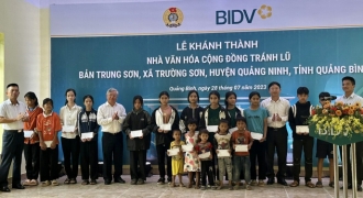  BIDV tặng nhà văn hóa cộng đồng tránh lũ tại Quảng Binh
