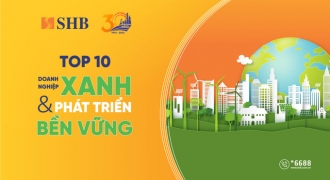 SHB được vinh danh Top 10 Doanh nghiệp xanh và phát triển bền vững