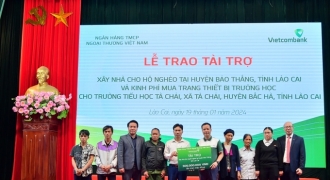 Vietcombank tài trợ 500 triệu đồng xây nhà cho người nghèo tại Lào Cai