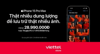 Mừng Giải phóng - sắm iPhone 15 Pro Max chỉ từ 28.990 triệu đồng tại Viettel Store 