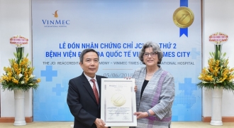Vinmec Times City nhận chứng chỉ chất lượng quốc tế JCI lần thứ 2