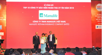 Manulife Việt Nam giữ vững vị trí Top 3 công ty bảo hiểm nhân thọ uy tín 2018