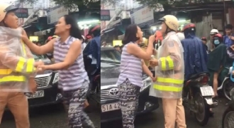Nữ tài xế nắm cổ áo, chửi bới CSGT trên phố Sài Gòn khai gì?