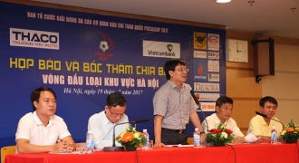 Họp báo bốc thăm chia bảng Giải bóng đá Press Cup 2017 khu vực Hà Nội