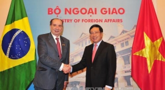 Phó Thủ tướng Phạm Bình Minh hội đàm với Bộ trưởng Ngoại giao Brazil