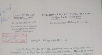 UBND tỉnh Bắc Giang chỉ đạo làm rõ vấn đề báo Gia đình Việt Nam phản ánh