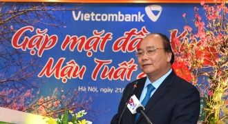 Thủ tướng chúc tết CBCNV Vietcombank nhân dịp đầu xuân