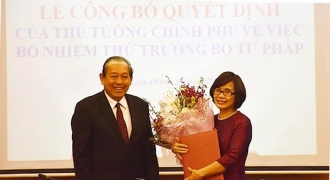 Bổ nhiệm bà Đặng Hoàng Oanh giữ chức Thứ trưởng Bộ Tư pháp