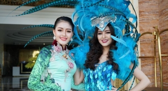 Á hậu Đại Dương và Hoa khôi Hải Yến rực rỡ trong sắc màu của lễ hội Carnaval Đồng Hới 2018