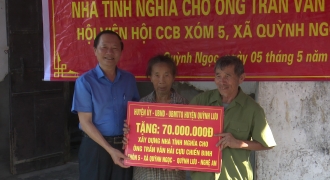 Huyện Quỳnh Lưu (Nghệ An): Gần 1 tỷ đồng xây nhà tình nghĩa giúp cựu chiến binh nghèo