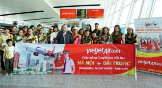 Vietjet mở đường bay Hà Nội – Đài Trung