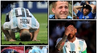 Messi đổ gục xuống sân, CĐV Argentina nước mắt như mưa trên khán đài