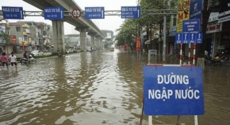 Cảnh báo ngập lụt nội thành Hà Nội