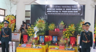 Lễ viếng, truy điệu phi công Khuất Mạnh Trí và Phạm Giang Nam