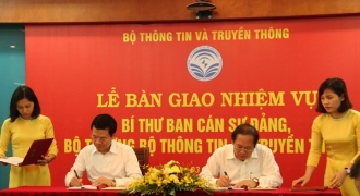Bàn giao nhiệm vụ Bí thư Ban cán sự Đảng, Bộ trưởng Bộ TT&TT cho ông Nguyễn Mạnh Hùng
