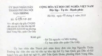 Chủ tịch TP Hà Nội chỉ đạo kiểm tra việc cấp GCNQSD đất  cho người dân Khu tập thể Tổng cục Dân số