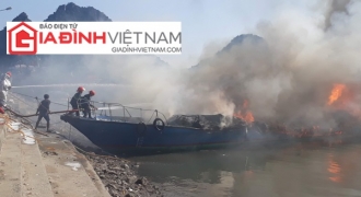 Quảng Ninh: Cháy tàu cao tốc tại Cảng Cái Rồng, thiệt hại lớn