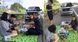 Gia đình dừng xe, mở tiệc trên cao tốc Nội Bài - Lào Cai xin lỗi vì không cố tình