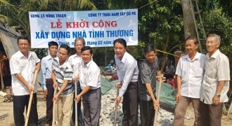 Báo Gia đình Việt Nam cùng Công ty Nam Tây Đô PA xây nhà tình thương 60 triệu đồng cho người nghèo