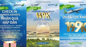Cơ hội mua hàng ngàn vé máy bay với giá từ 149.000 VND của Bamboo Airways
