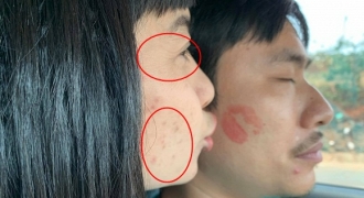 Công khai hôn Kiều Minh Tuấn, Cát Phượng gây chú ý vì dấu vết thời gian “in hằn” trên mặt