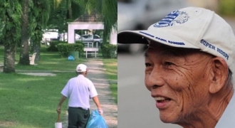 Người đàn ông 84 tuổi 5 năm liền dọn rác trong công viên