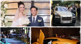 Đám cưới tắc đường toàn siêu xe hàng chục tỷ đồng của Cường Đô La