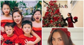 Sao Việt trang hoàng nhà cửa đón Giáng sinh: Hà Tăng làm  tinh tế, Phạm Hương sắm cây thông khổng lồ