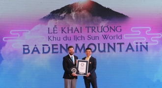 Ga Bà Đen thuộc hệ thống Cáp treo Núi Bà Đen nhận kỷ lục Guinness thế giới