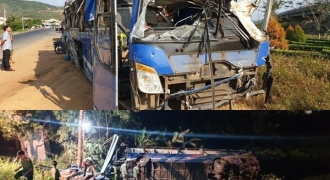 Bình Định: Tai nạn xe khách, 21 người bị thương