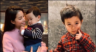 Vợ Đan Trường, Phạm Hương “đứng ngồi không yên” vì con trai sốt 3 ngày