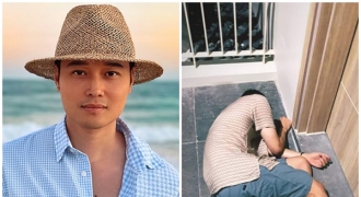 Lộ ảnh Quang Vinh say xỉn, nằm bất động tại cửa khách sạn