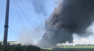 Cháy lớn tại Khu công nghiệp Tây Bắc ga TP. Thanh Hóa